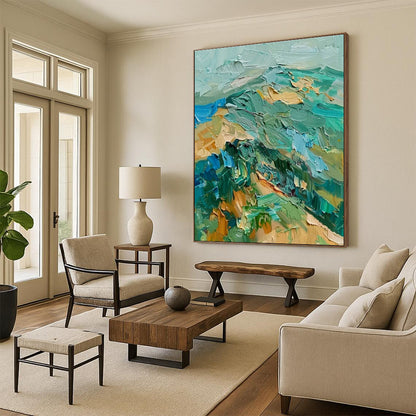 Colorful Brushstroke Landscape Art for Creative Studio & Art Festival Exhibition DLZ1803
