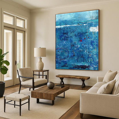 Blue Abstract Art for Art Gallery & Home Spa DLZ1107
