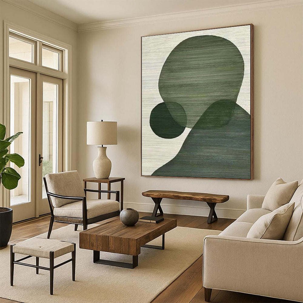 Green Geometric Art for Eco - Friendly Home Entryways DLZ0257