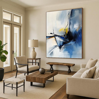 Abstract Sailing Boat for Nautical - Themed Home & Coastal Café STSC645