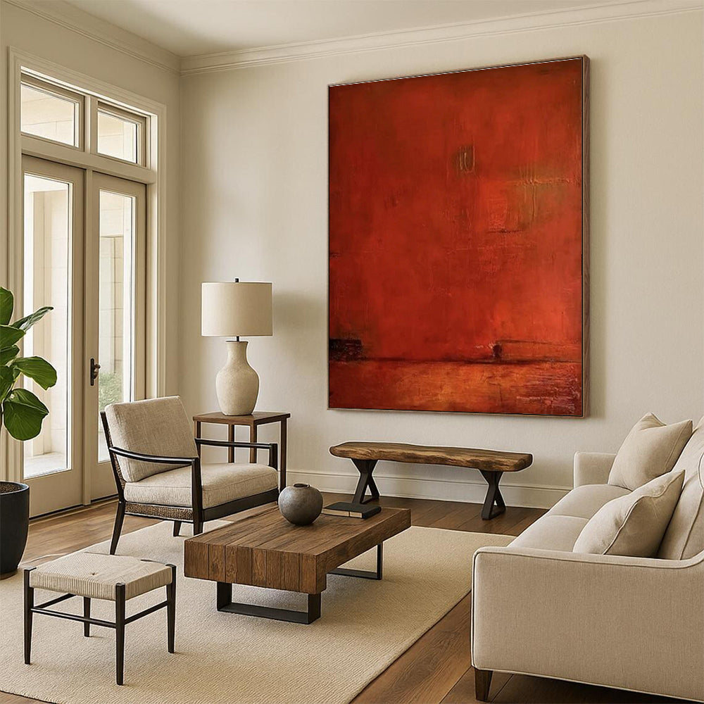 Red Textured Art for Wine Cellar Tasting Room & Romantic Dinner Venue DLZ1498