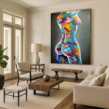 Colorful Female Figure Art for Modern Boudoir & Art Gallery Exhibition DLZ2108