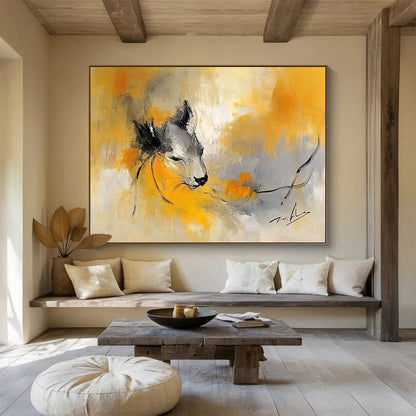 Abstract Animal Portrait Art for Nature - Inspired Nursery & Artistic Pet - Lover’s Home SC335