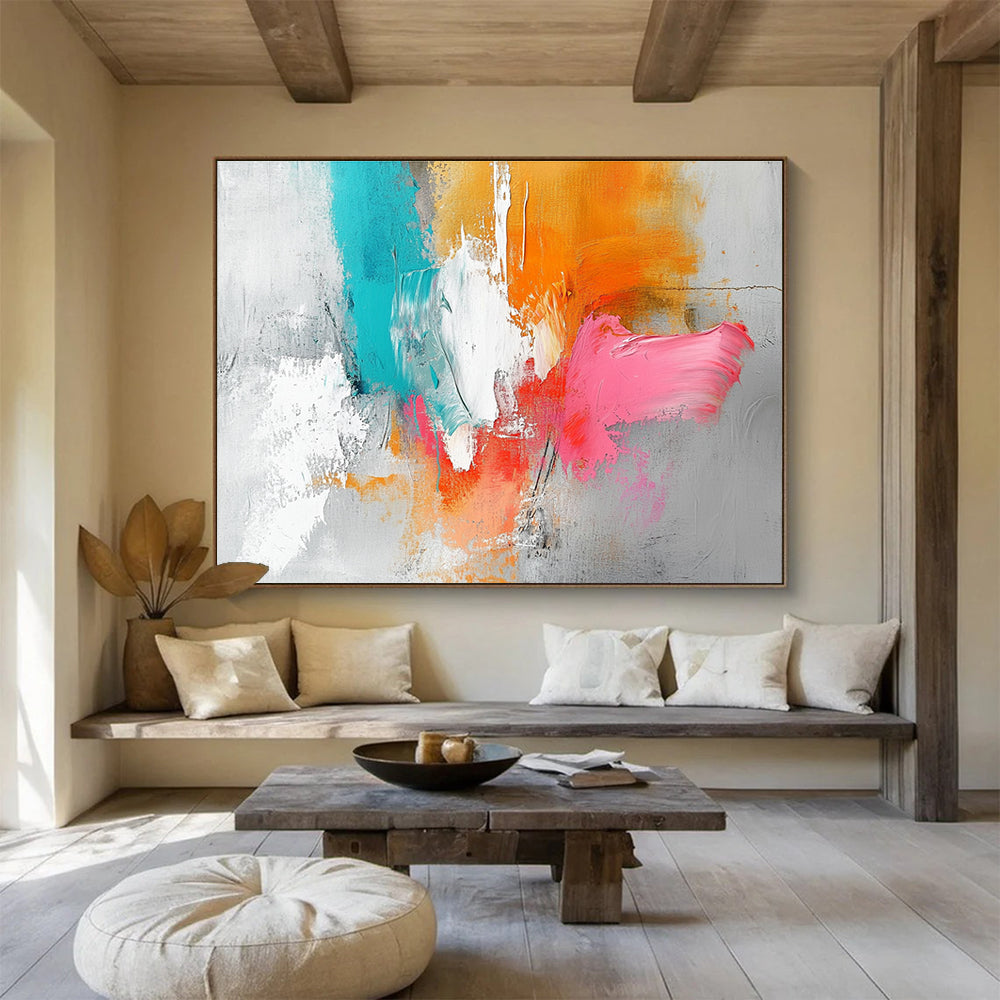 Bold Color Abstract Art for Modern Living Room & Creative Coworking Space SC148