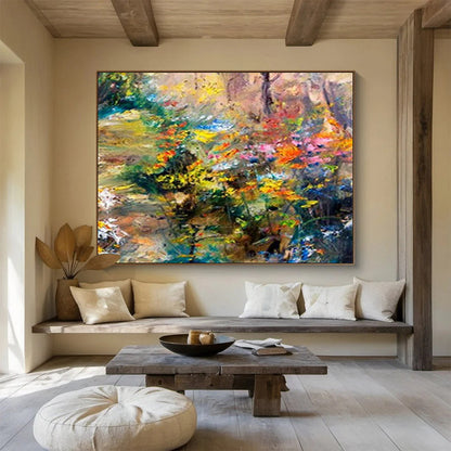 Colorful Garden Oil Painting for Cheerful Dining Room DLZ2748
