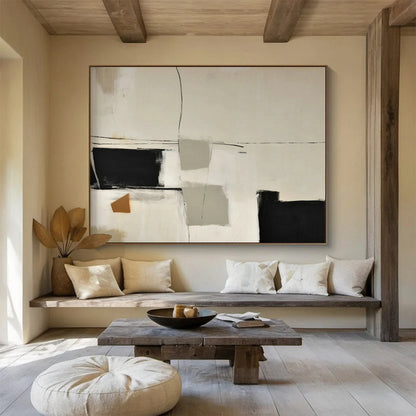 Geometric Block Abstract Art for Modern Art Gallery Showcases DLZ2632