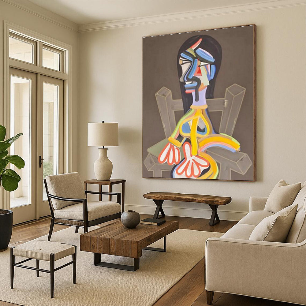Colorful Abstract Figure Art for Bohemian Gallery & Creative Studio DLZ2153