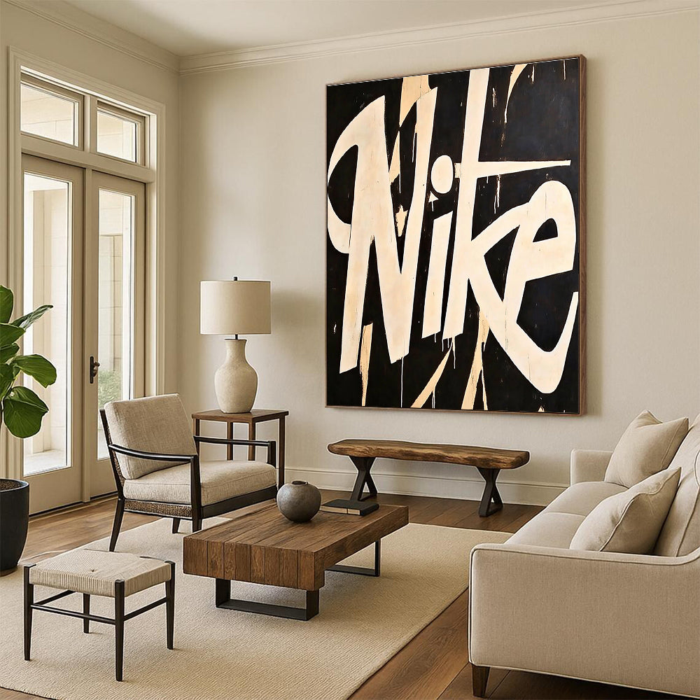 Black and White Nike Graffiti for Streetwear Store & Urban Art Studio STSC1139