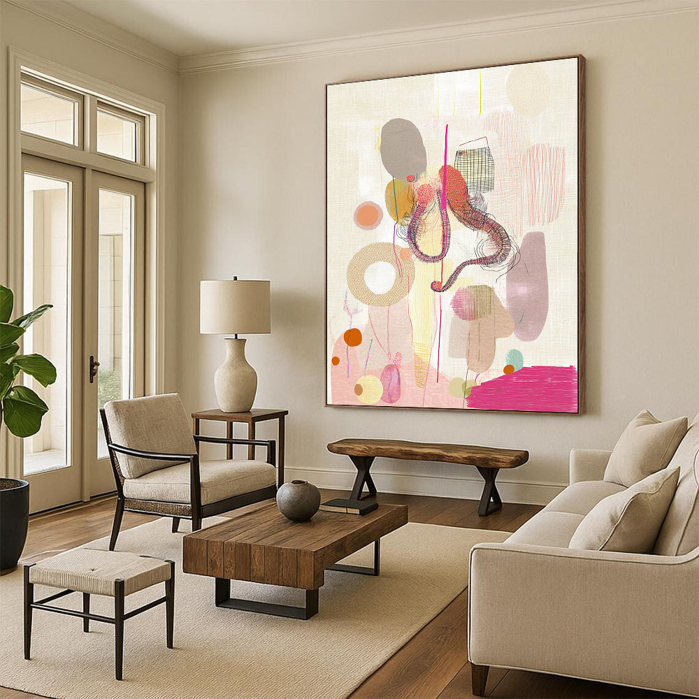 Whimsical Abstract Collage for Creative Studio & Playful Café STSC841