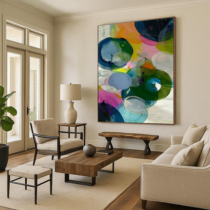 Colorful Circle Abstract Art for Kids’ Playroom & Modern Art Gallery Pop - Up DLZ1006