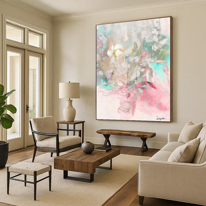 Dreamy Floral Watercolor Art for Wedding Venue & Home Bedroom DLZ1091