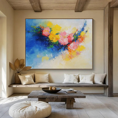 Colorful Flower Bouquet Art for Romantic Restaurant & Floral - Themed Café SC190