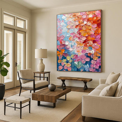 Pastel Flower Field Art for Wedding Venue & Spa Retreat DLZ2357