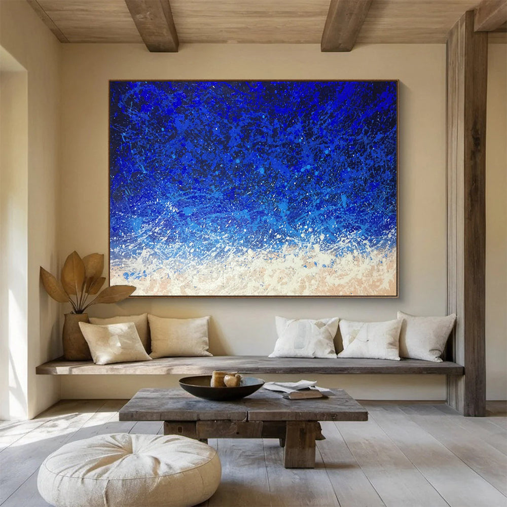 Blue - White Splash Art for Coastal Café Nautical - Themed Walls DLZ3228