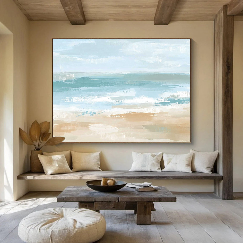 Minimalist Beach Art: Elevate Scandinavian Home & Coastal Office SC545