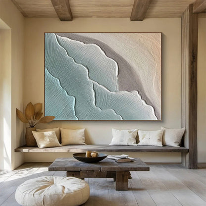 Blue - Green Textured Abstract for Coastal Spa DLZ2963