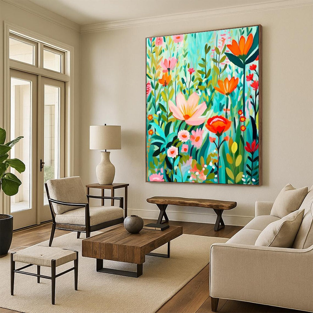 Flat - Style Flower Garden Art for Nursery & Boutique DLZ2295