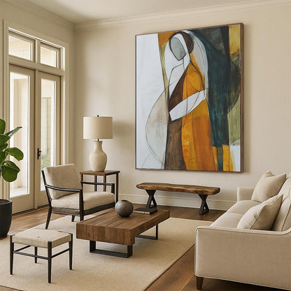 Abstract Figure in Color for Bohemian Living Room & Creative Studio STSC298