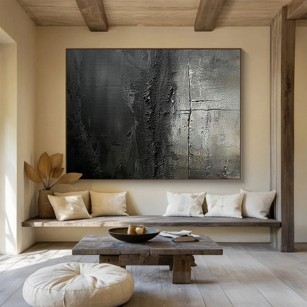 Dark Gray Textured Abstract Art for Industrial - Style Bars DLZ2534