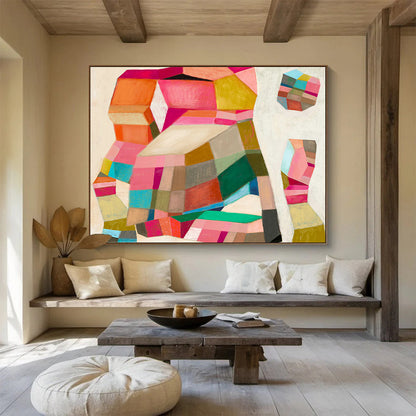 Colorful Geometric Abstract Art for Creative Workspaces DLZ2454