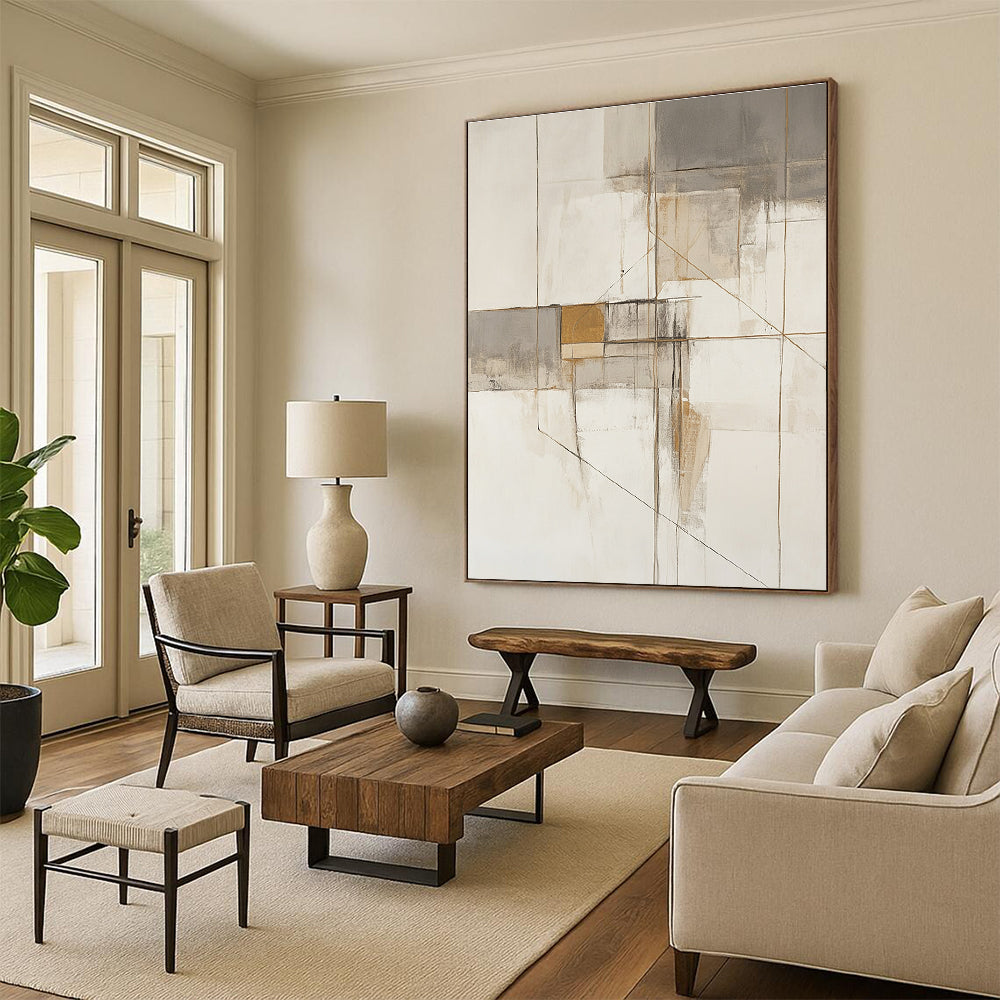 Minimalist Geometric Abstract for Modern Office & Scandinavian Home STSC620