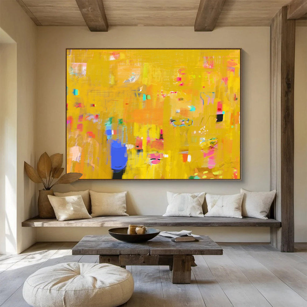 Yellow - Tone Vibrant Abstract Art for Lively Playrooms DLZ2422