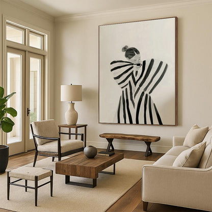 Striped - Cloth Figure Art for Bohemian Studio & Artistic Boutique DLZ0694