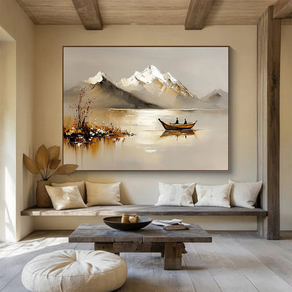 Peaceful Landscape Art for Alpine Chalet & Yoga Retreat SC608