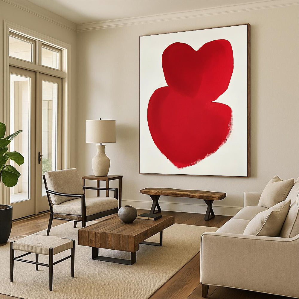 Double Red Hearts for Romantic Dining Room & Valentine’s Day Decor STSC1192
