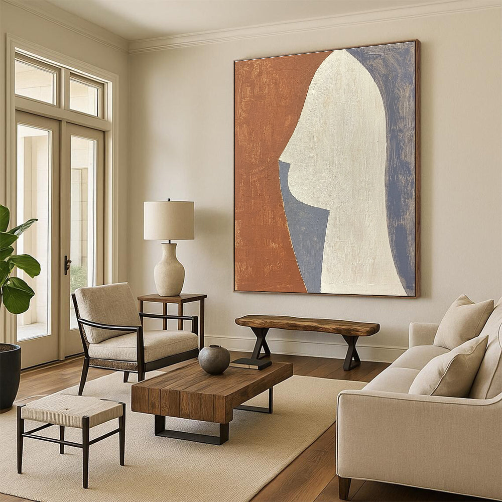 Minimalist Face Silhouette Art for Modern Home Office & Art - Inspired Bedroom STSC1370