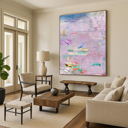Pink - Purple Collage Art for Feminine Fashion Store Displays DLZ0144