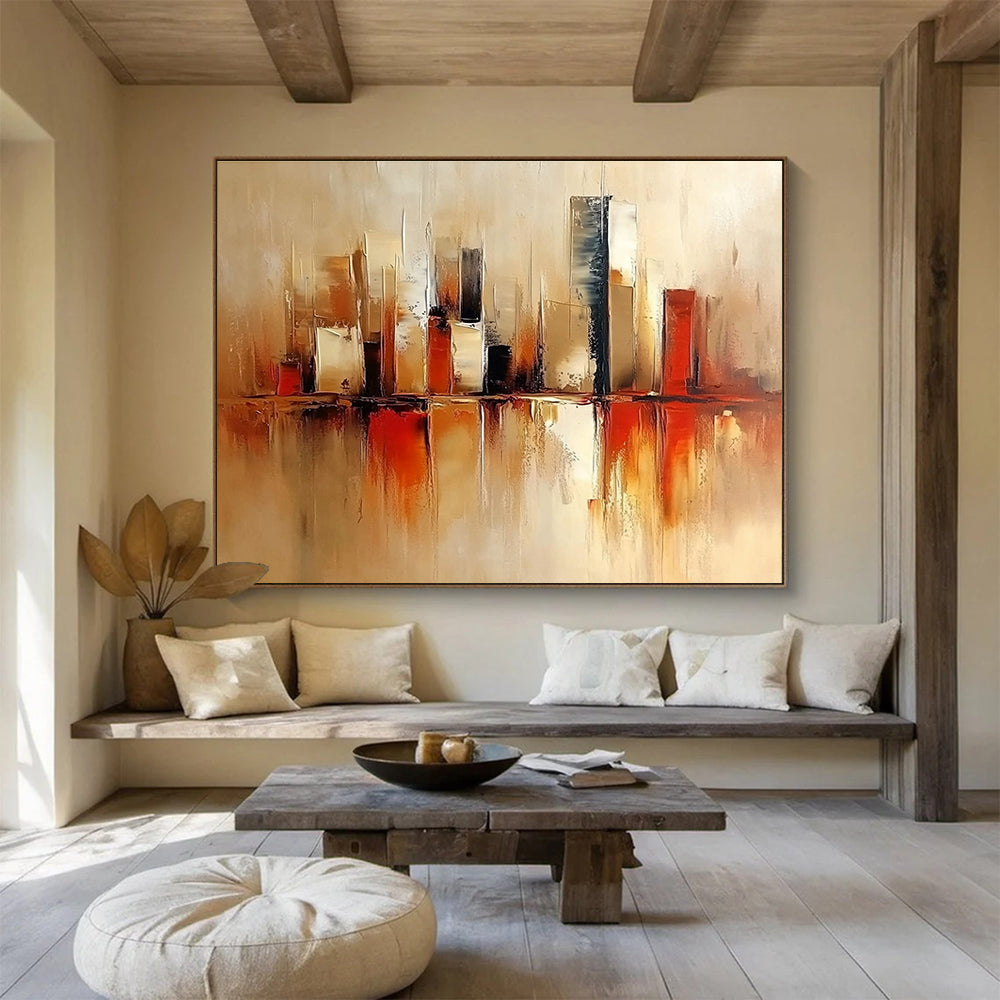 Abstract Cityscape Art for Urban Loft & Architecture - Lover’s Home SC098
