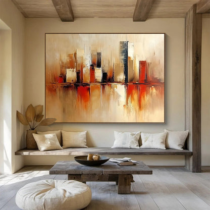 Abstract Cityscape Art for Urban Loft & Architecture - Lover’s Home SC098