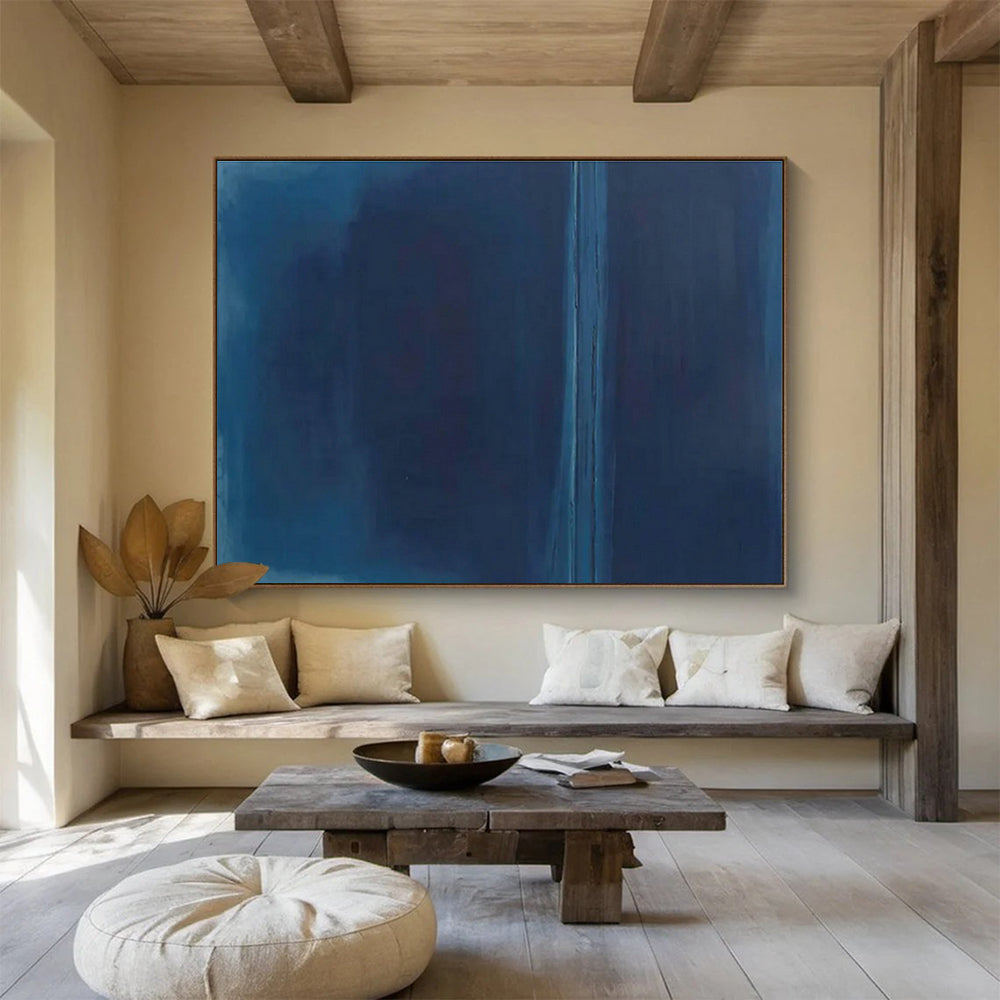Blue Minimalist Abstract Art for Modern Home Offices DLZ2483