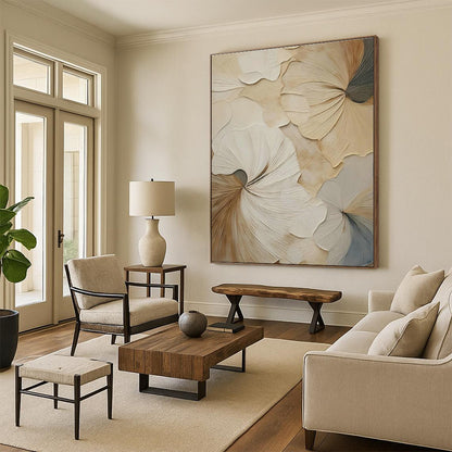 3D Ginkgo Leaf Art for Elegant Living Room & Spa Retreat DLZ1390