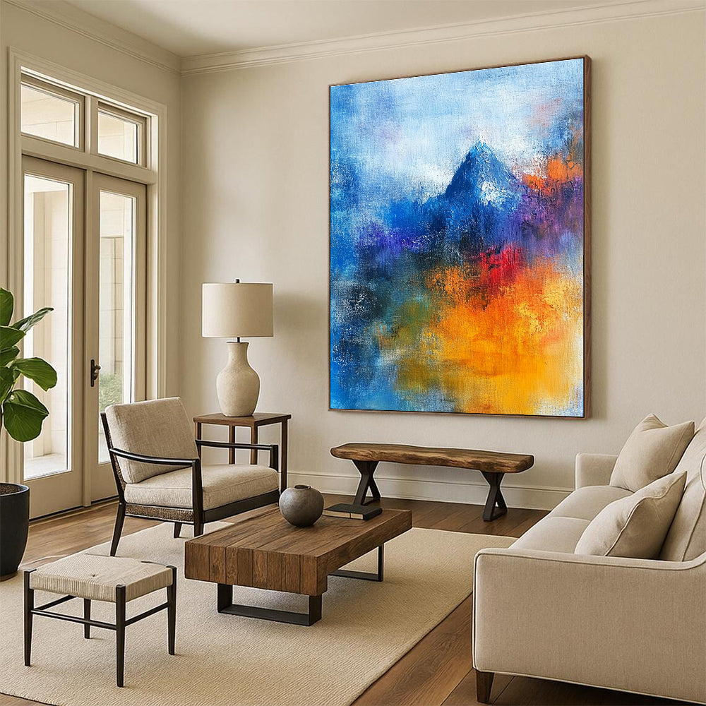 Colorful Mountain Abstract for Adventure - Themed Home & Art - Loving Retreat STSC249
