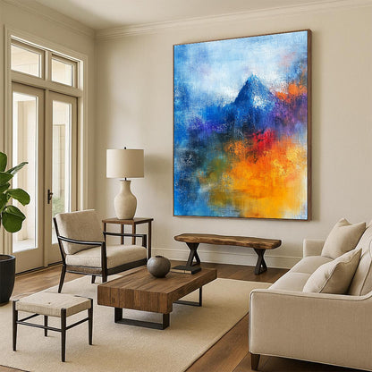 Colorful Mountain Abstract for Adventure - Themed Home & Art - Loving Retreat STSC249