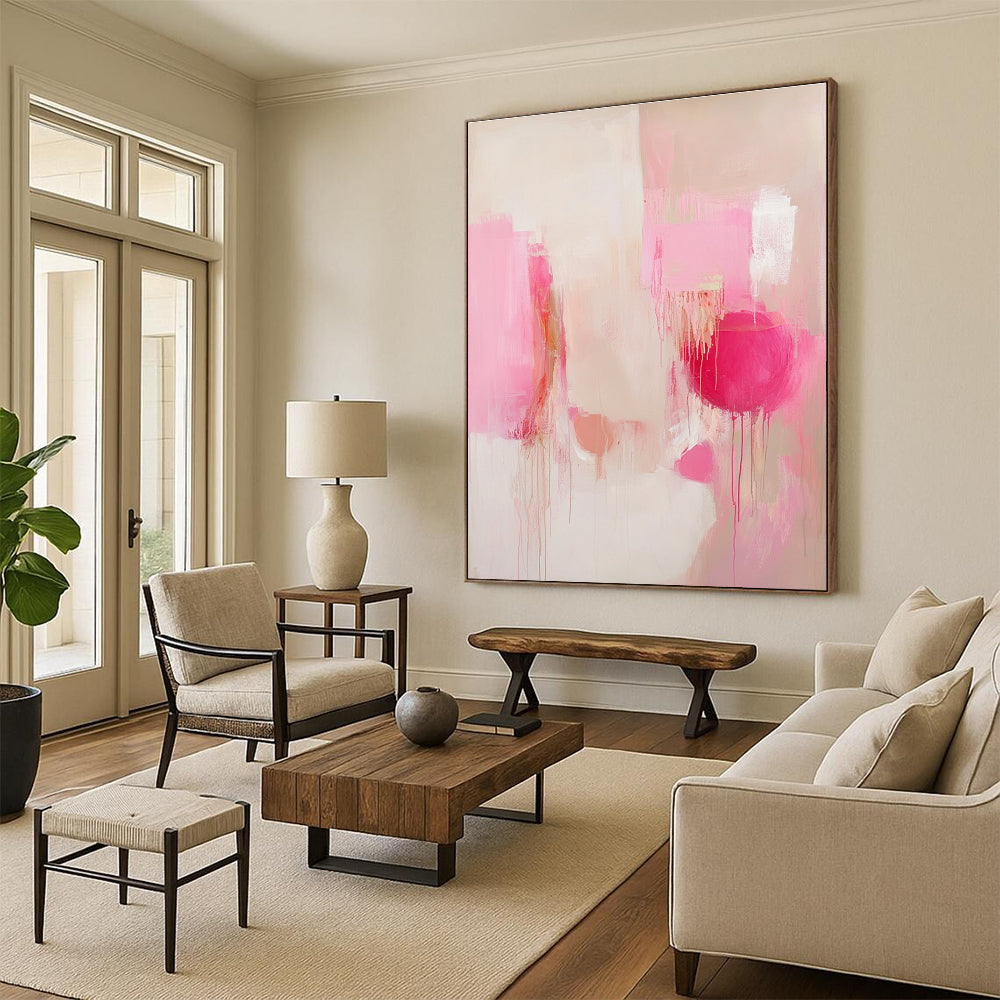 Pink Drip Abstract for Luxury Bridal Suite & Feminine - Themed Spa STSC807