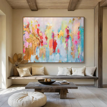Dreamy Color Splash Abstract for Boho - Chic Bedroom DLZ3027