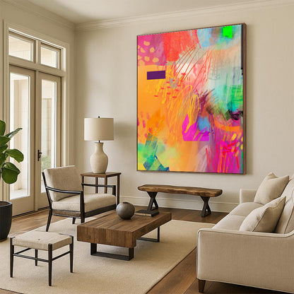 Color Explosion Abstract Art for Creative Studio & Music Festival Lounge DLZ0643