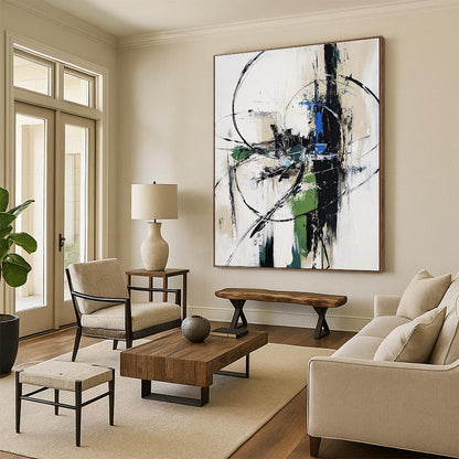 Energetic Abstract Lines for Artistic Studio & Music - Inspired Lounge STSC827