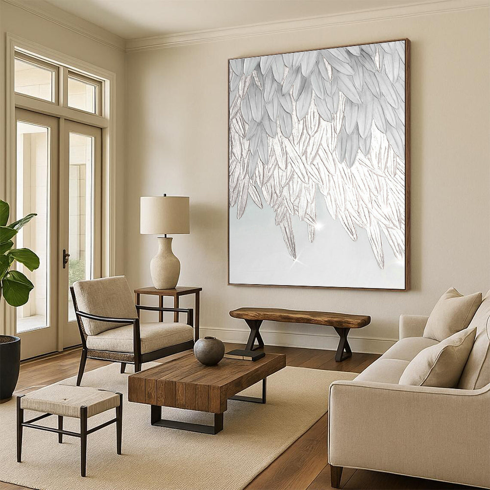 White Feather 3D Art for Bridal Salon & Angel - Themed Nursery DLZ0667