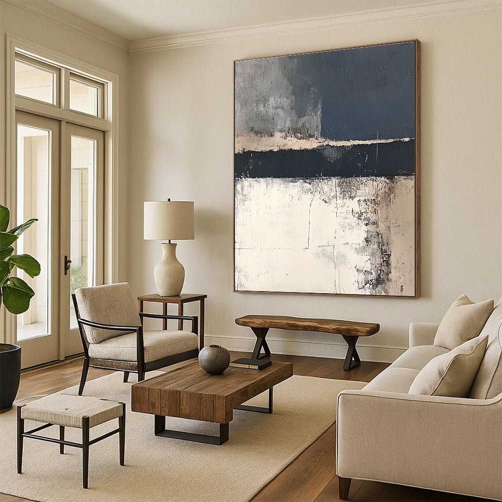 Minimalist Abstract Layers for Serene Home Office & Modern Bedroom STSC217