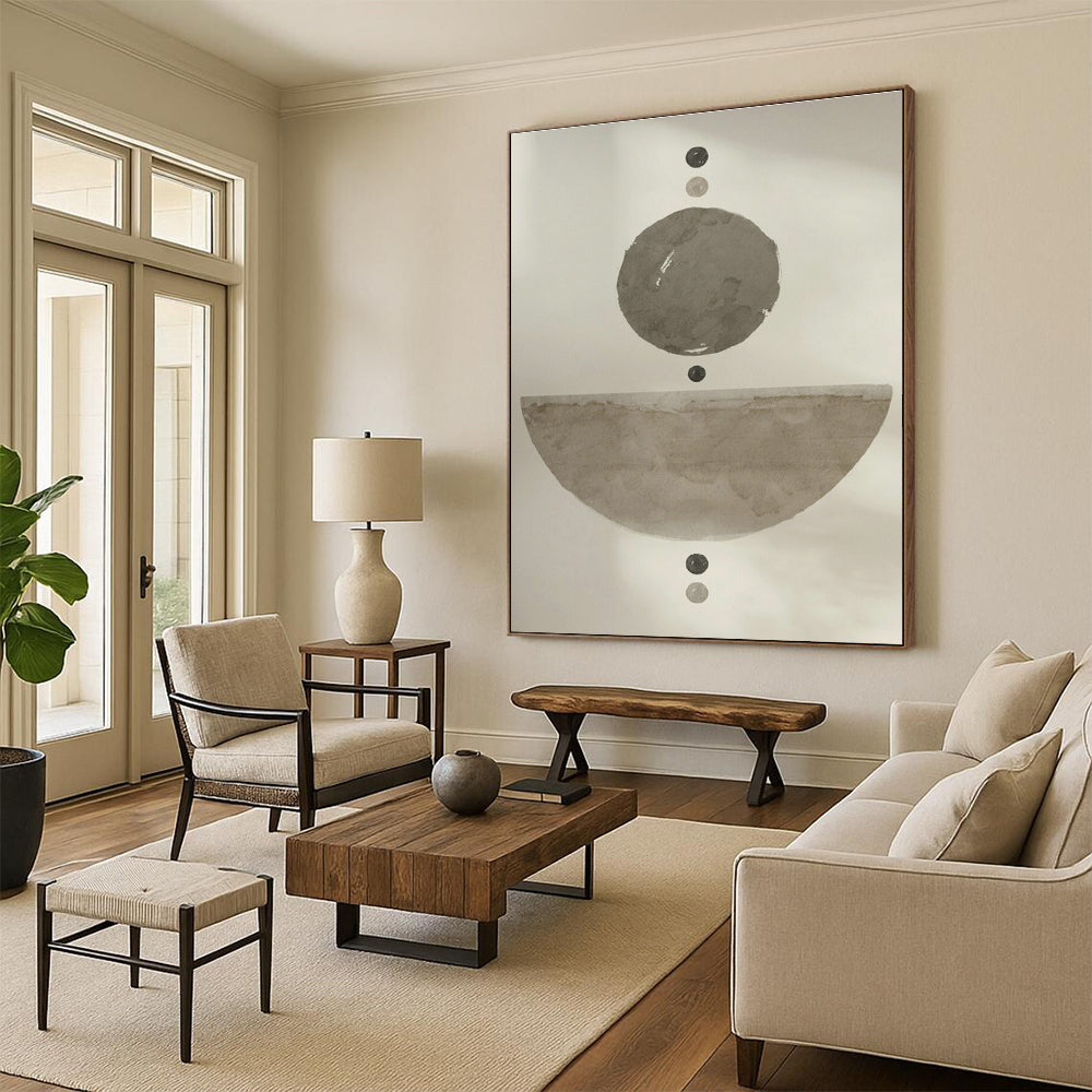 Zen - Inspired Circular Art for Minimalist Office & Meditation Corner DLZ1372