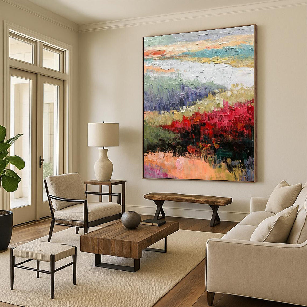 Colorful Landscape Oil Painting for Living Room & Garden Café DLZ1280