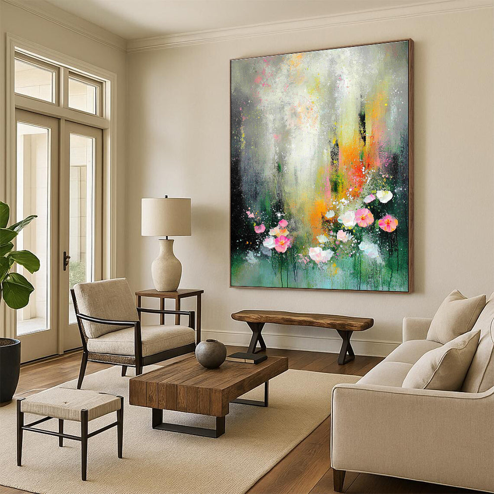 Dark Green Gradient Textured Art for Luxury Hotel Lobby & Nature - Inspired Spa STSC1301