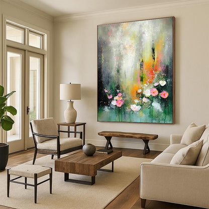 Dark Green Gradient Textured Art for Luxury Hotel Lobby & Nature - Inspired Spa STSC1301
