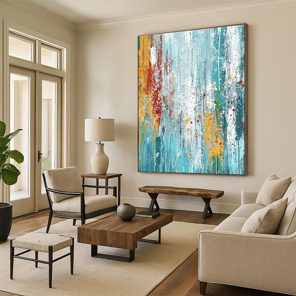 Colorful Drip Abstract Art for Kids’ Playroom & Art Studio STSC719