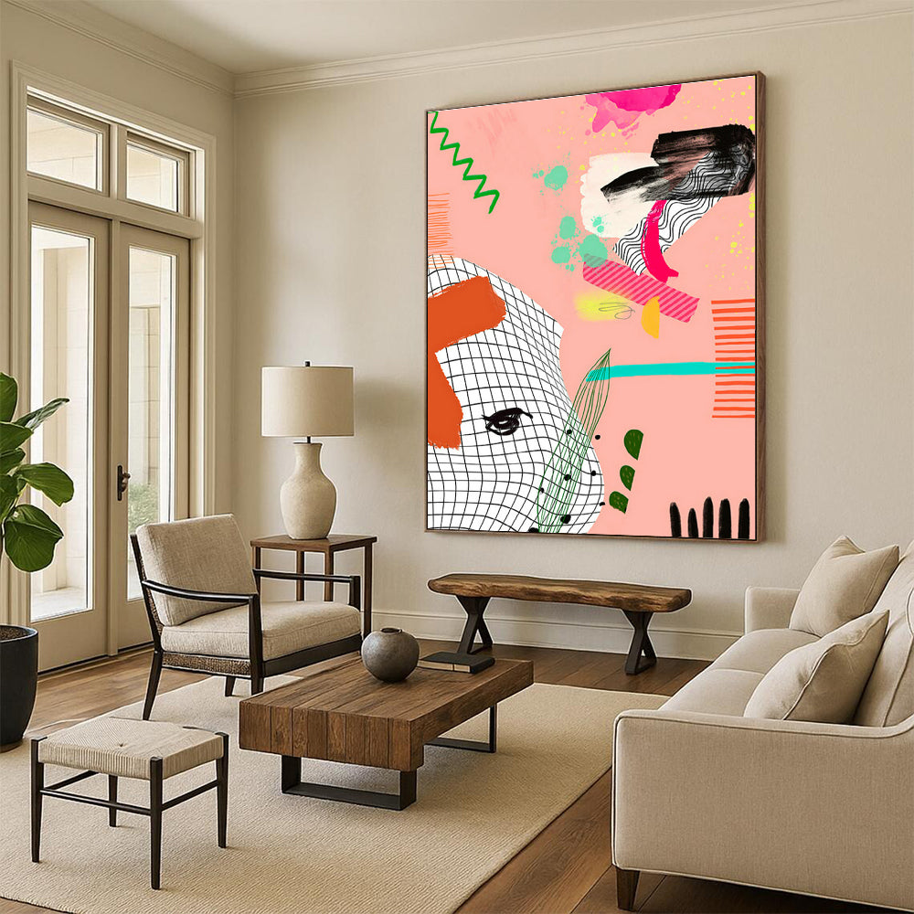 Playful Collage Art for Trendy Co - working Space & Urban Art Gallery DLZ0646