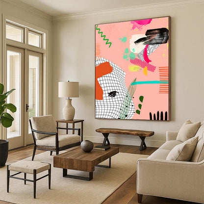 Playful Collage Art for Trendy Co - working Space & Urban Art Gallery DLZ0646